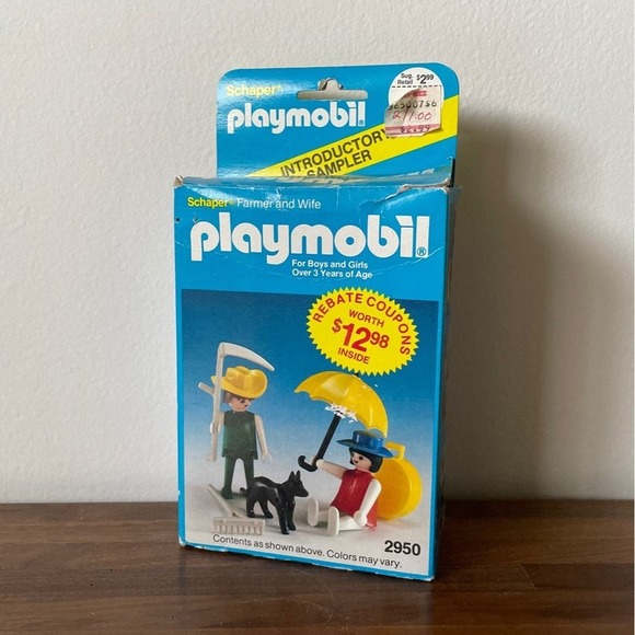1983 Playmobile Farmer and Wife - Picture 1 of 3